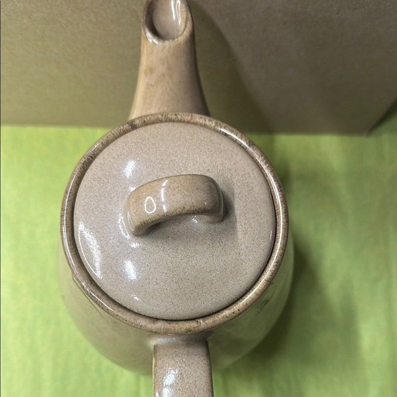 Vintage Winterling from Germany Red and Tan Ceramic Teapot with Pastoral Art - Picture 6 of 7